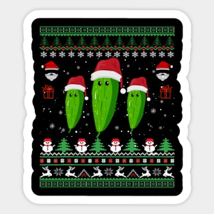 ugly christmas sweater - pickle ugly christmas sweater Sticker